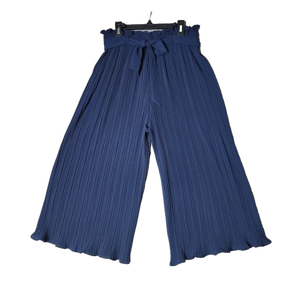 NWT Sweet‎ Rain Young Contempory S Pleated Wide Leg Paper-bag Waist Culottes
